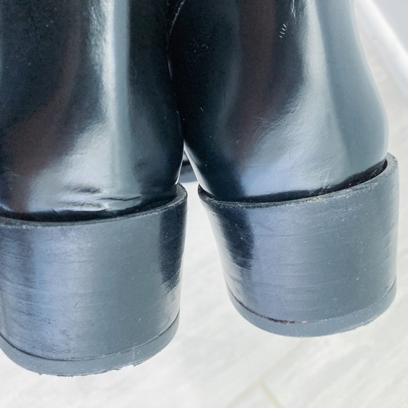 Versace 1969 Patent Leather Lace-up Booties - Picture 5 of 5